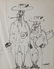 Stephen Longstreet pen and ink