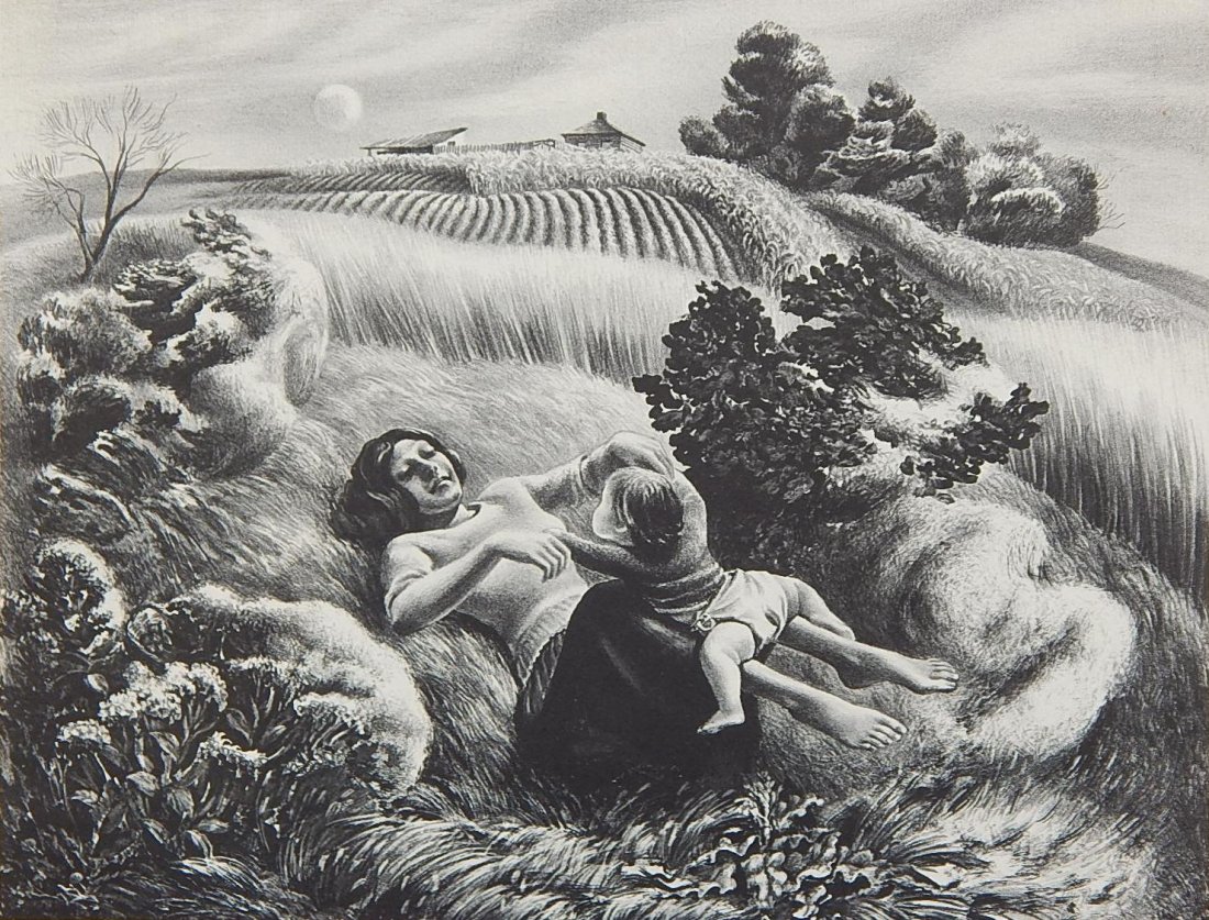 John S. De Martelly lithograph: John S. De Martelly (American 1903-1979)- ''Ride A Cock Horse'' (Zink 56)- lithograph, 1940, signed in pencil, AAA edition. 9 5/16 x 12 1/8''