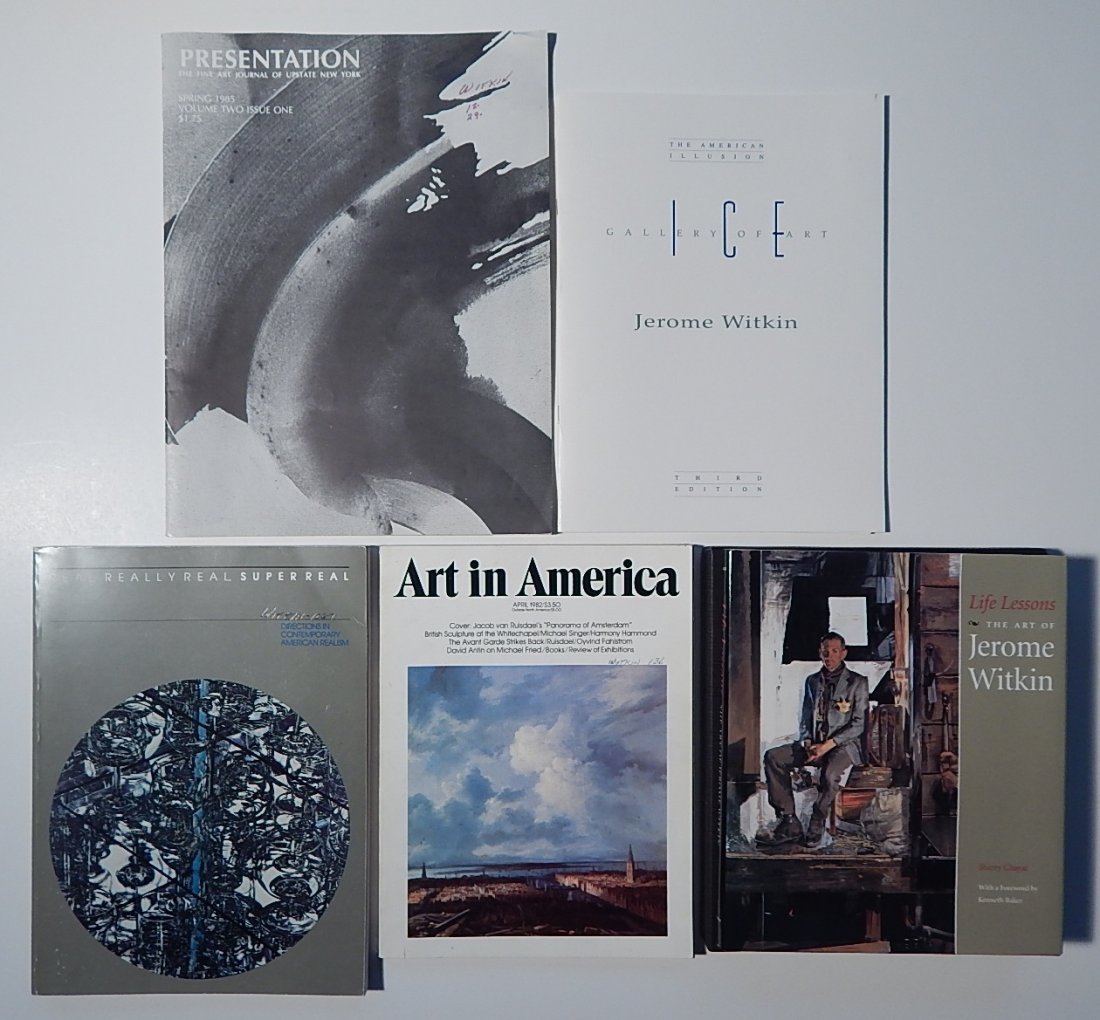 5 Publications on Jerome Witkin: 5 Publications on Jerome Witkin- 1.) Chayat, Sherry, ''Life Lessons - The Art of Jerome Witkin'', Syracuse University Press, Syracuse, New York, 1994, hard cover, signed by both author and artist; 2.)