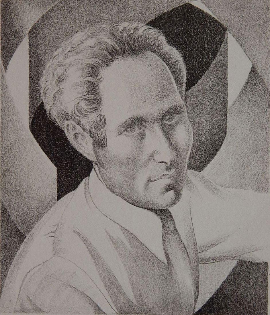 Mabel Dwight lithograph: Mabel Dwight (American 1876-1955)- ''Portrait of Roderick Seidenberg'' (Robinson and Pirog 23)- lithograph, 1928, signed and dated in pencil, very good condition. 9 5/8 x 8 1/4''