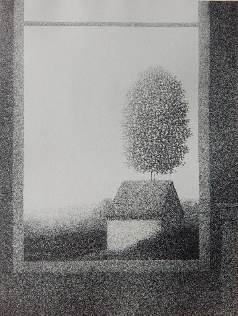 Robert Kipniss lithograph: Robert Kipniss (American 1931- )- ''September, Far Away''- lithograph, signed and numbered 245/260 in pencil. 13 x 9 3/4''