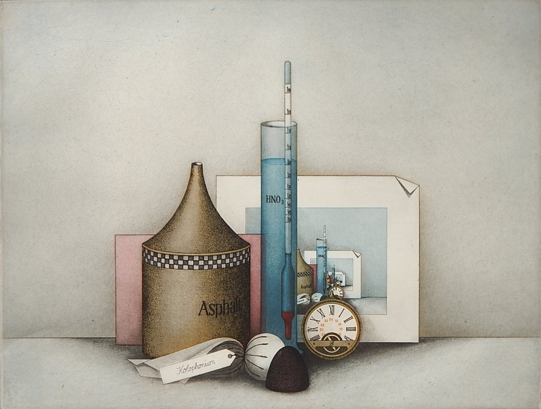 Friedrich Meckseper etching, aquatint and roulette Dec 13, 2014