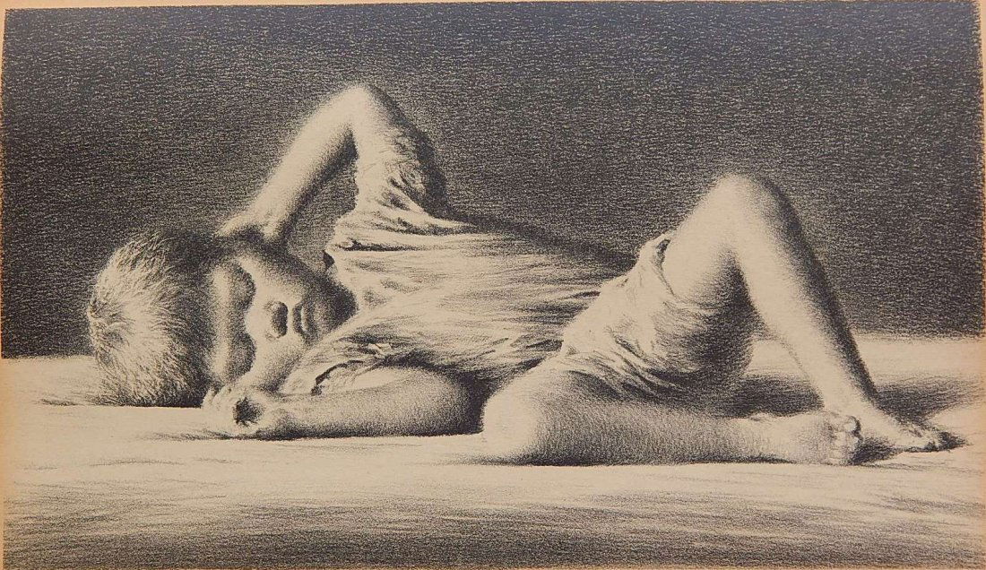 James Chapin lithograph: James Chapin (American 1887-1975)- ''Sleeping Child'' (AAA/Czestochowski 1946.017)- lithograph, 1946, signed in pencil. 6 7/8 x 11 5/8''