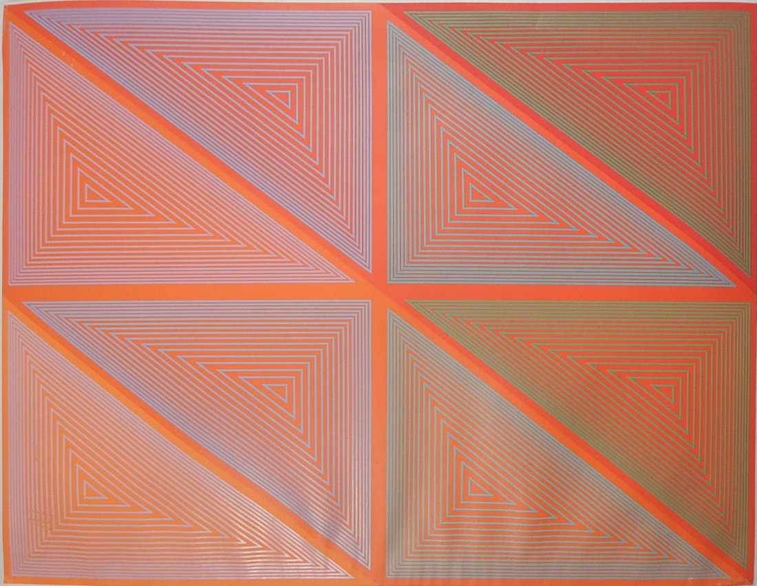 Richard Anuszkiewicz silkscreen: Richard Anuszkiewicz (American 1930- )- ''Inward Eye Portfolio - No. 1''- silkscreen, 1970, edition of 500, as published by Aquarius Press, Baltimore, printed by Editions Domberger, Stuttgart, some ri