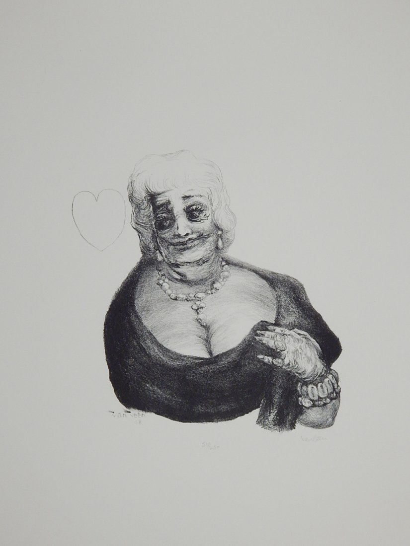 Stuyvesant Van Veen lithograph: Stuyvesant Van Veen- ''Queen of Hearts''- lithograph, 1968, signed and numbered 52/250 in pencil, AAA edition, very good condition. 8 x 8 1/2''