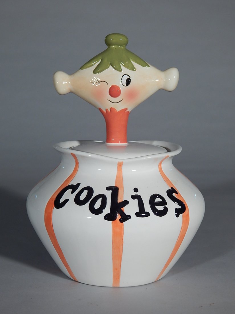 Contemporary 'Pixie' cookie jar: Contemporary 'Pixie' cookie jar, in the style of Holt Howard. 11''h
