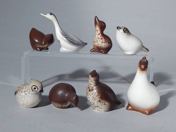 Howard Pierce Pottery 8 Bird Figurines