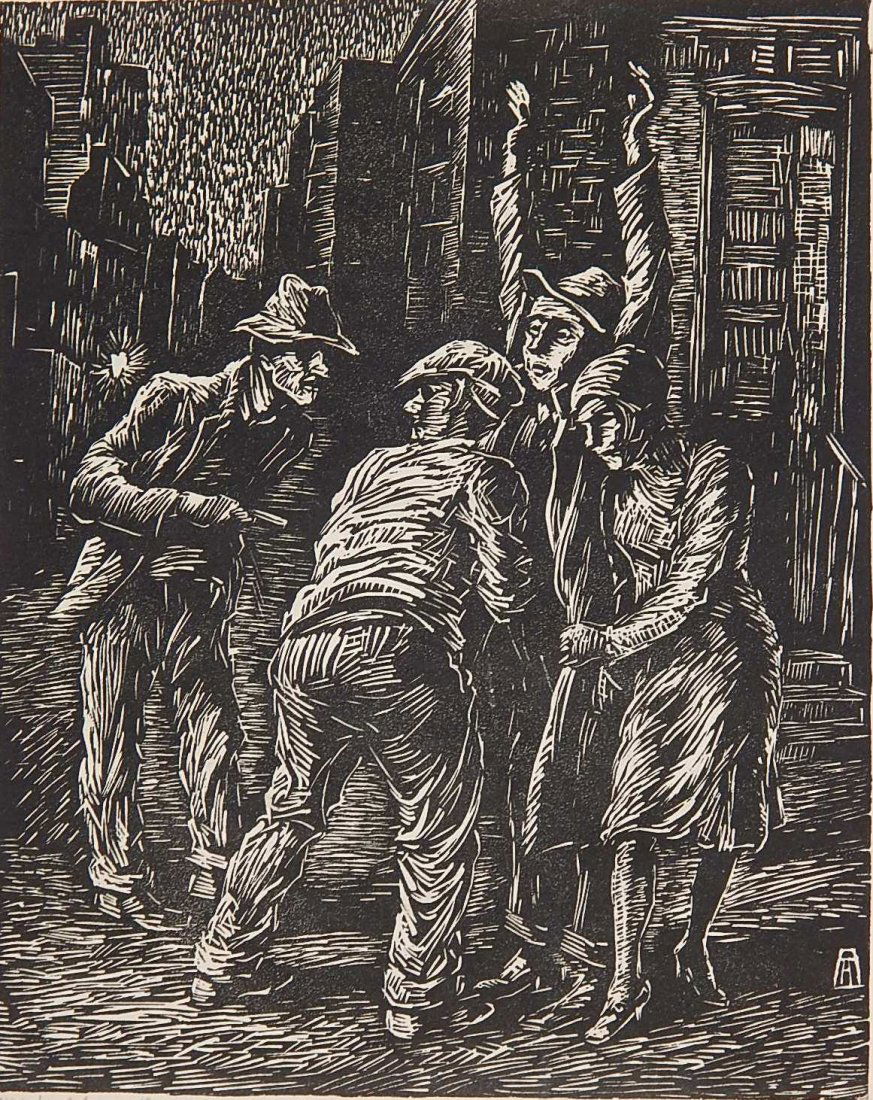 Albert Abramovitz linocut (1 of 4)