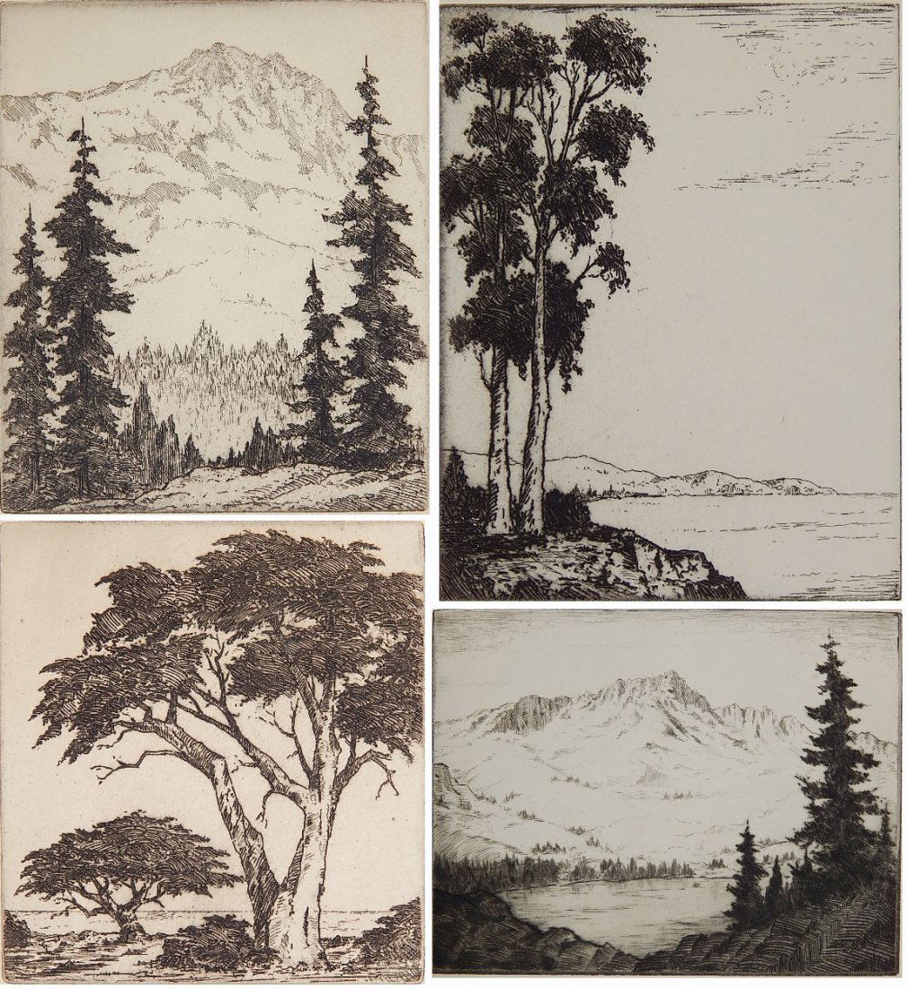 Harold Doolittle 2 etchings and 2 aquatints (1 of 10)
