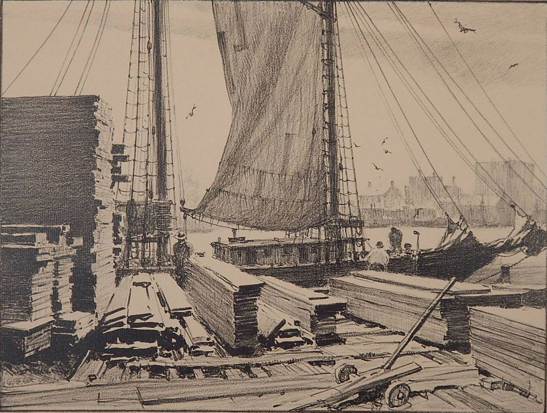 Gordon Grant lithograph (1 of 5)