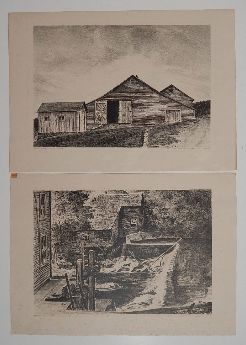Kenneth Hartwell 2 lithographs (1 of 6)