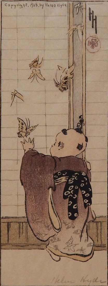 Helen Hyde woodcut (1 of 4)