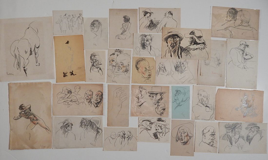 Henry G. Keller 27 graphite sketches (1 of 6)