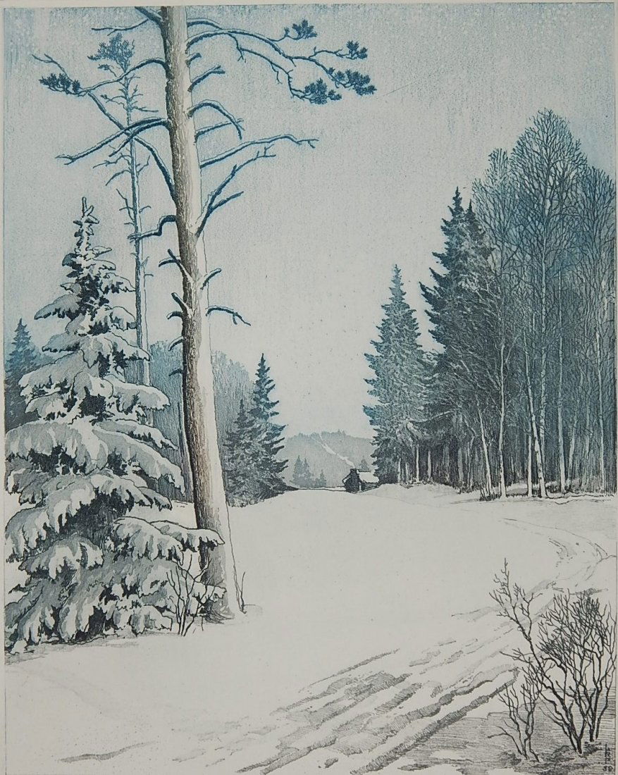 Leon Pescheret aquatint (1 of 4)