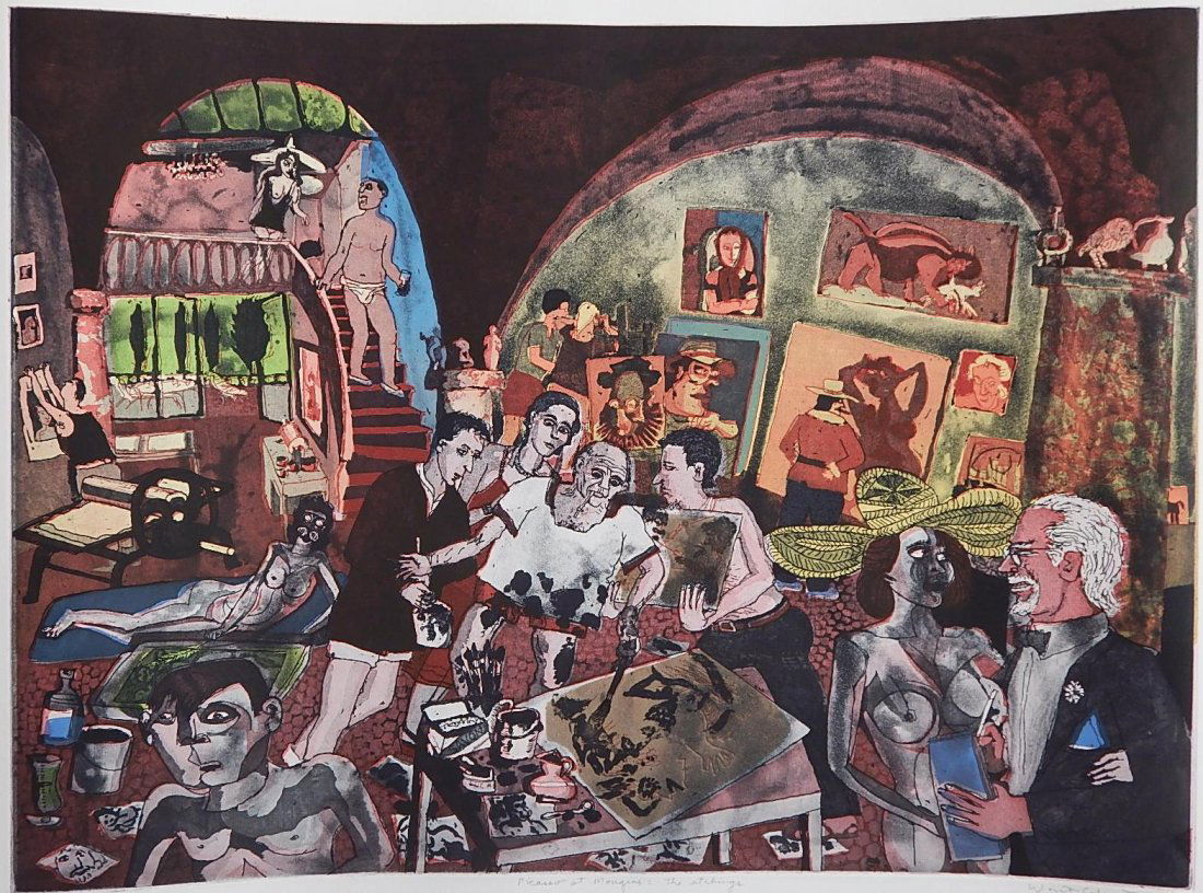 Warrington Colescott etching (1 of 4)