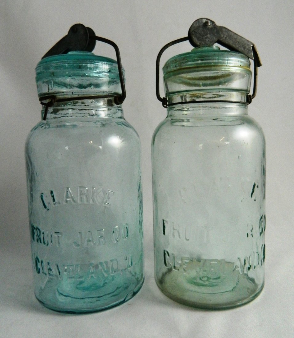 2 Fruit jars - Clarke Fruit Jar Co Cleveland O (1 of 3)