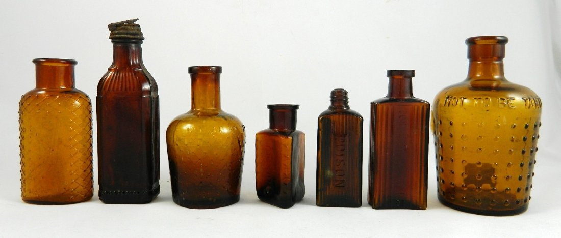 7 amber Poison bottles (1 of 5)