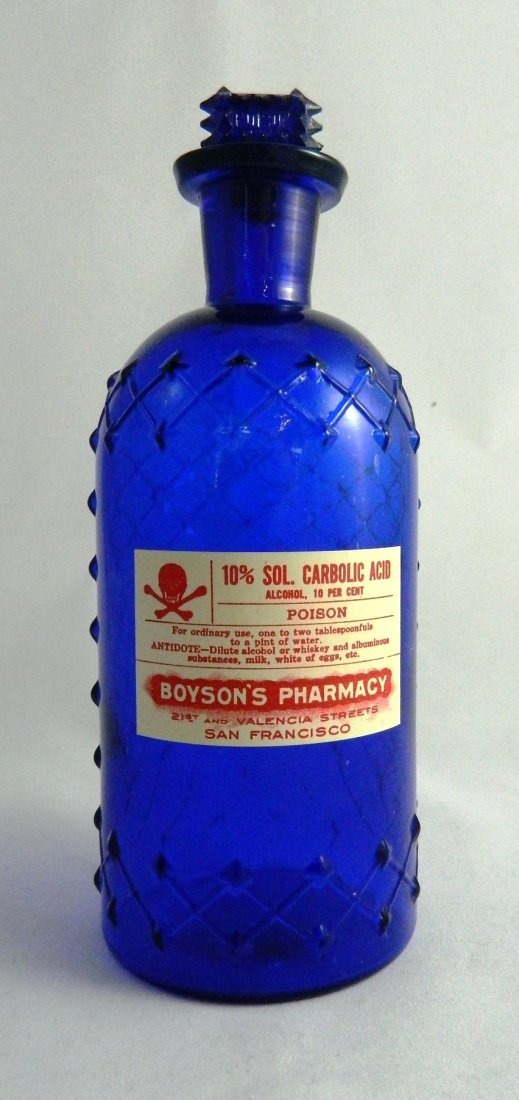 Cobalt poison bottle (1 of 3)