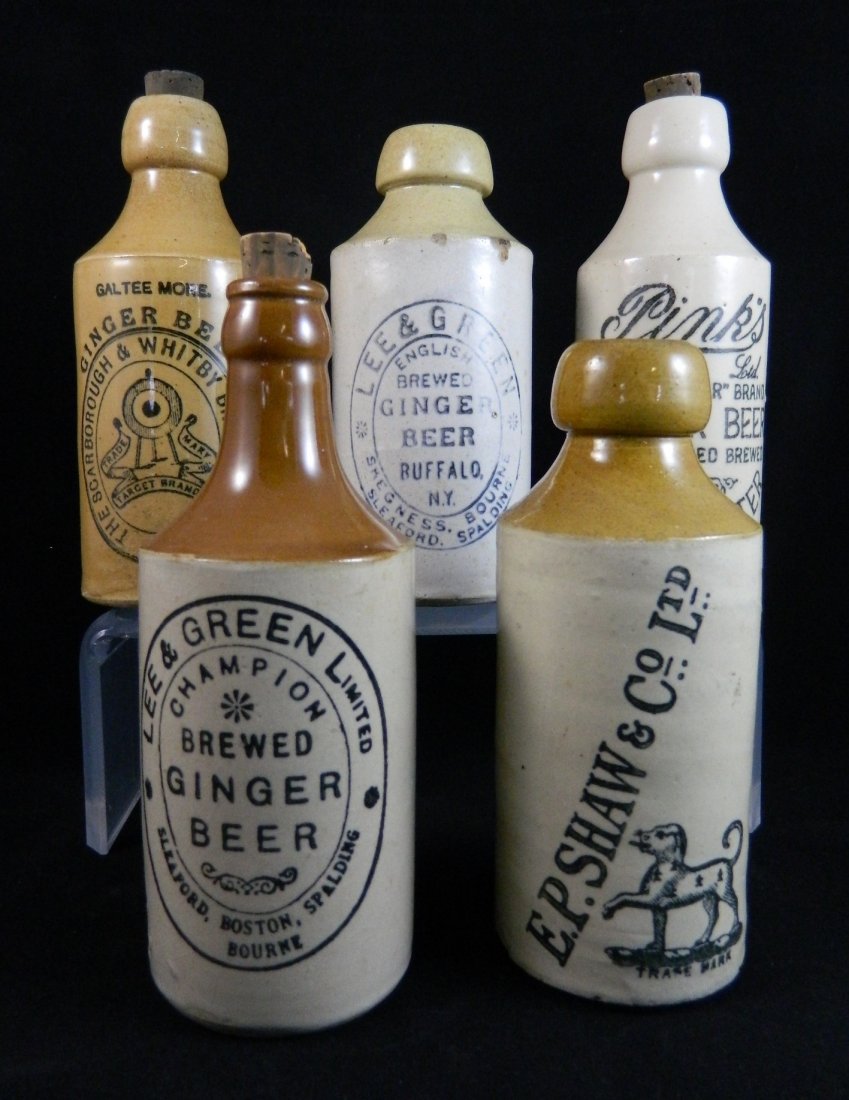 Beer 5 Stoneware ginger beer bottles