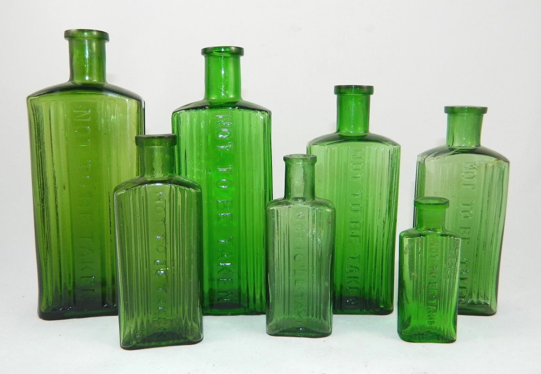 Poison - 7 green rectangular bottles (1 of 4)