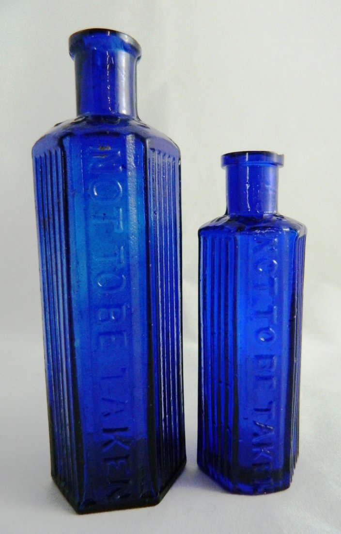 Poison - 2 cobalt bottles (1 of 6)
