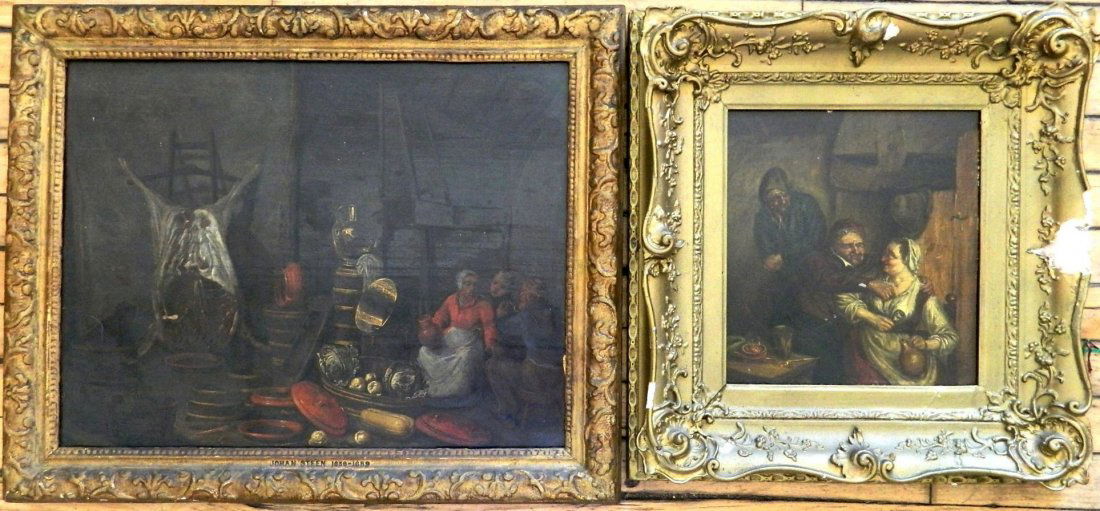 18/19th c. European School 2 oils (1 of 3)