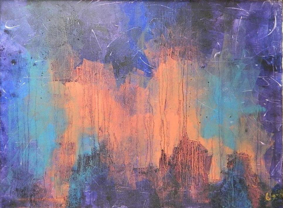 20th c. American School acrylic (1 of 2)