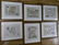 Set of 6 English County maps