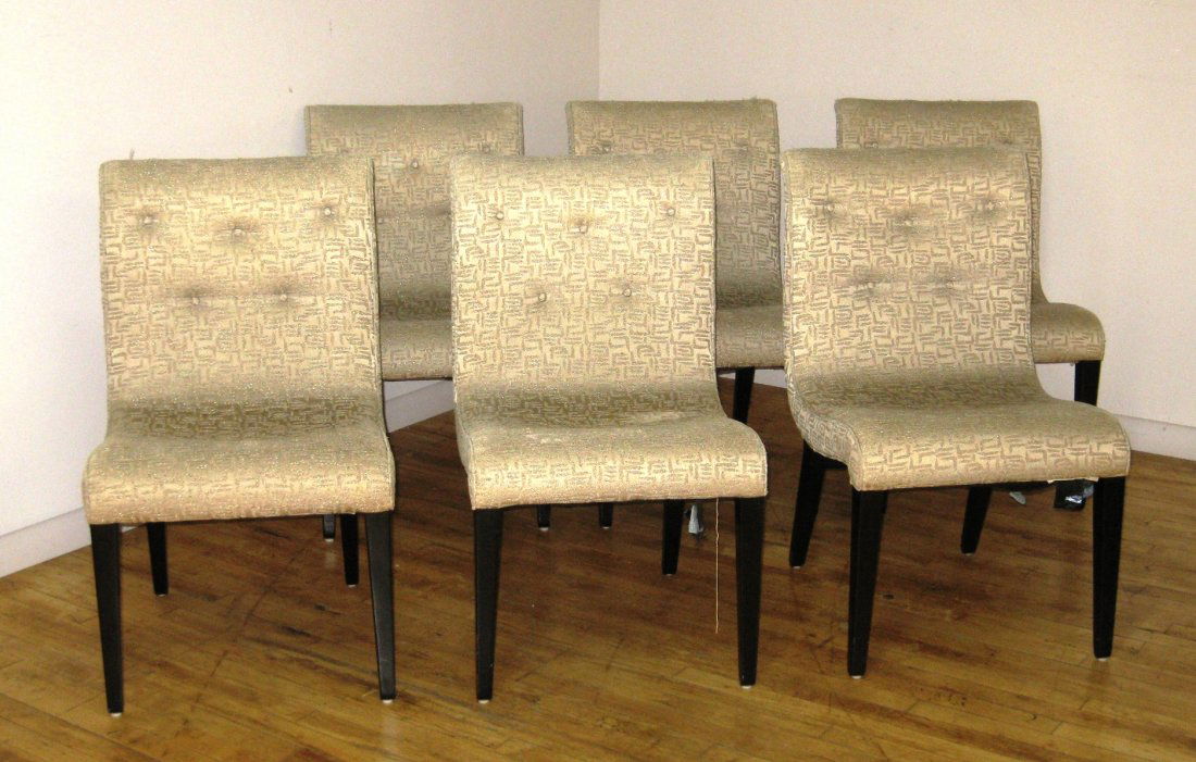 Set of 6 Dunbar tall back dining chairs (1 of 8)