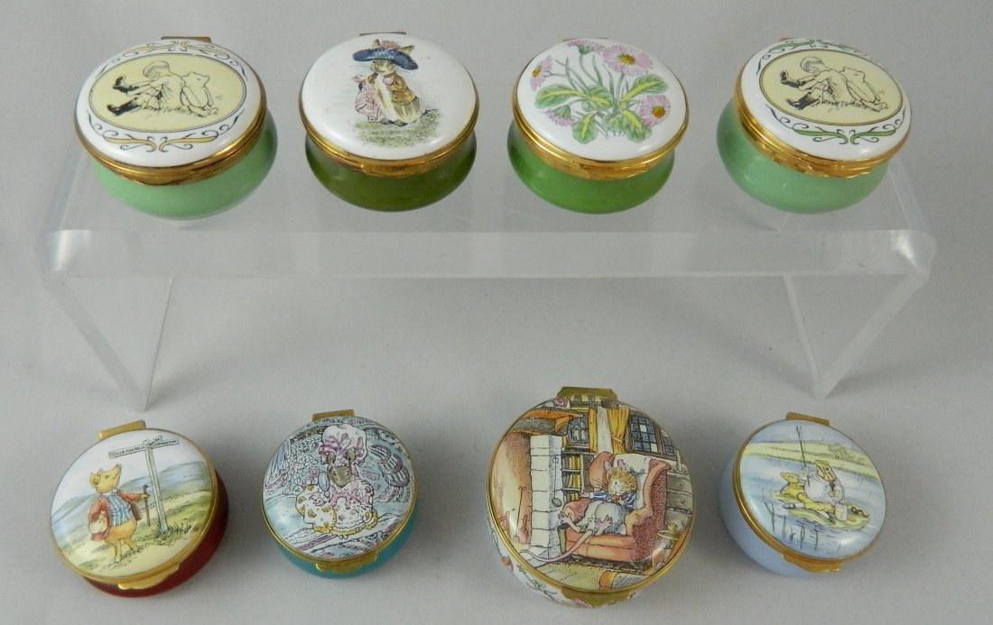 8 Crummles & Co. miniature enamel boxes (1 of 5)
