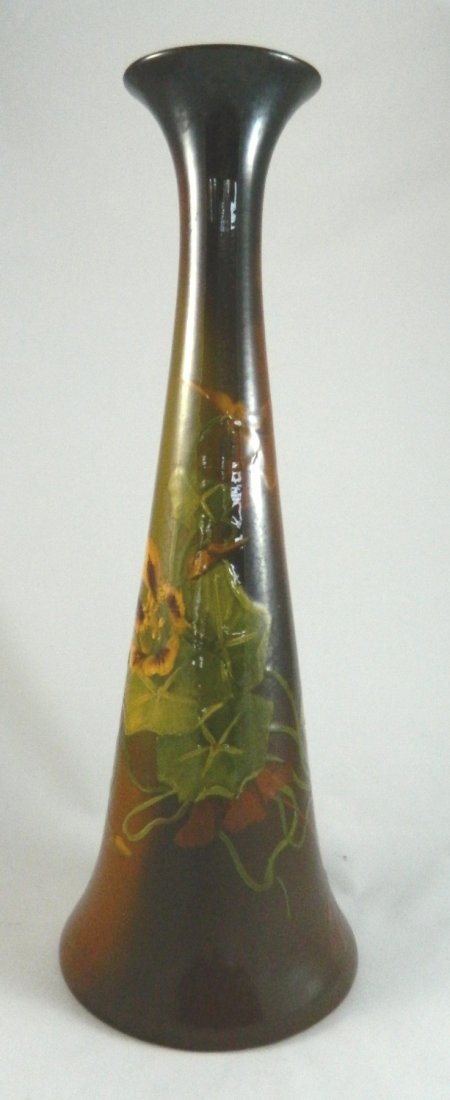 Roseville Rozane royal brown/dark floor vase (1 of 5)