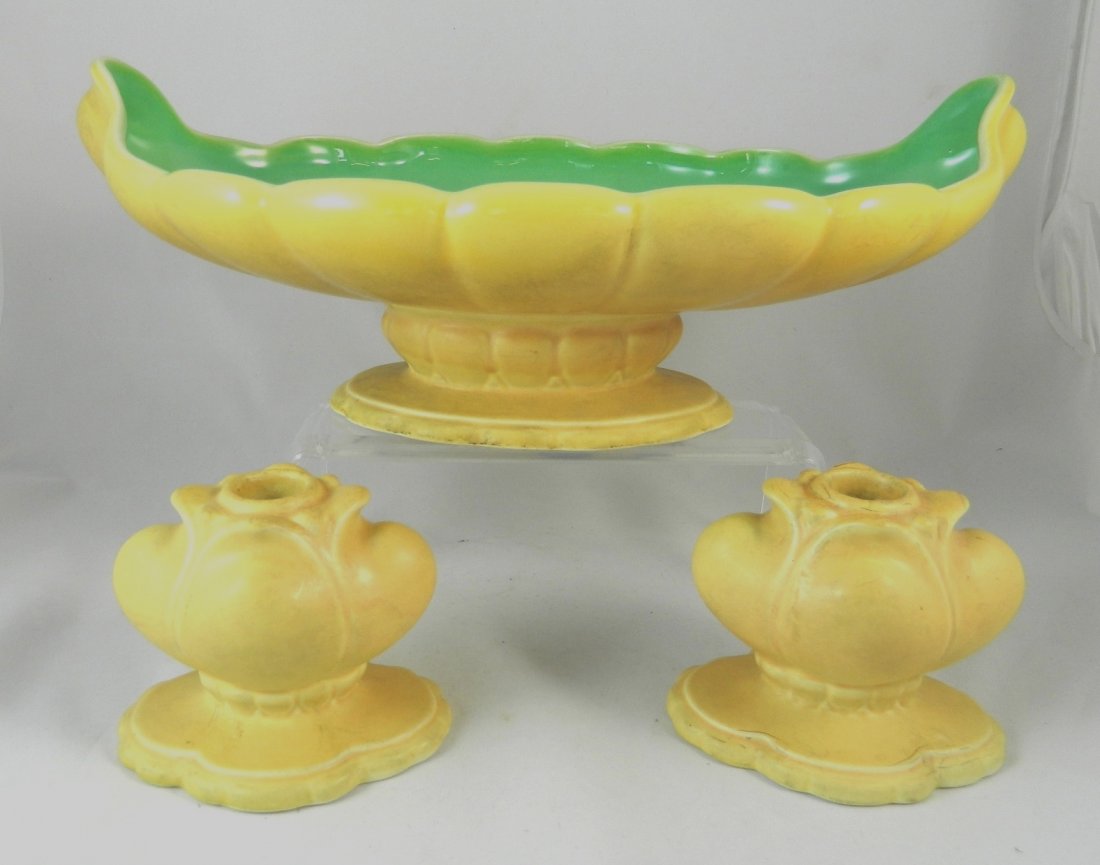 Cowan pottery console set (1 of 5)