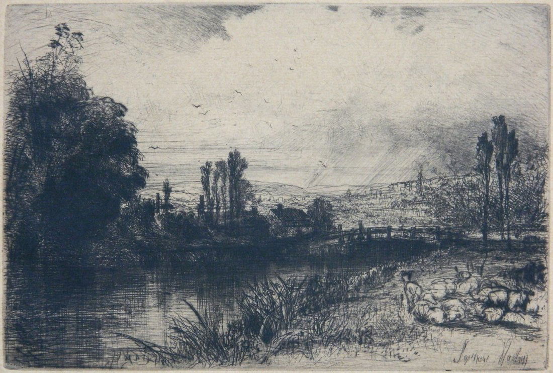 Francis Seymour Haden etching and drypoint (1 of 4)
