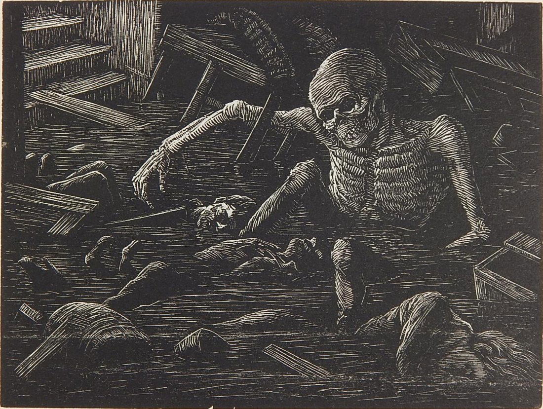 Albert Abramovitz wood engraving (1 of 5)