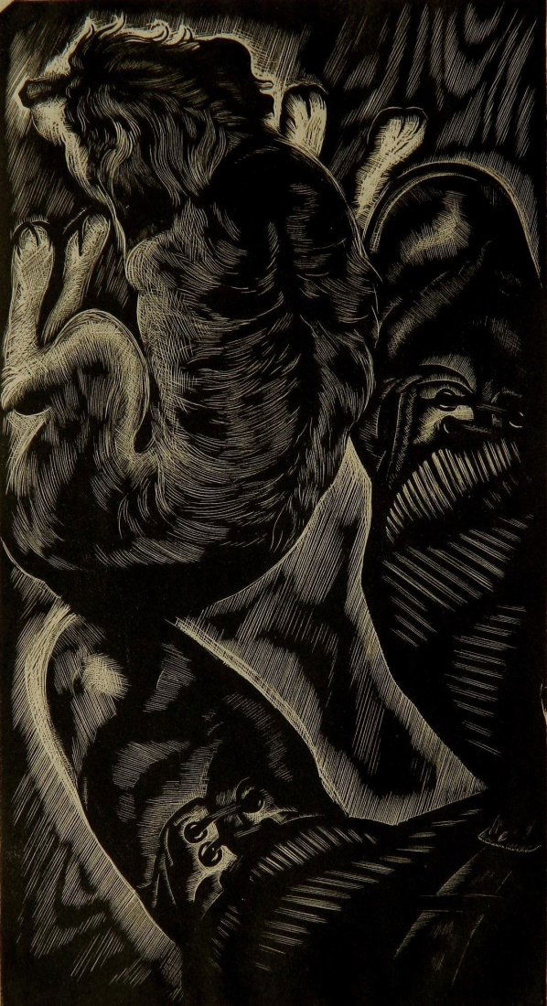 Howard Cook wood engraving (1 of 4)