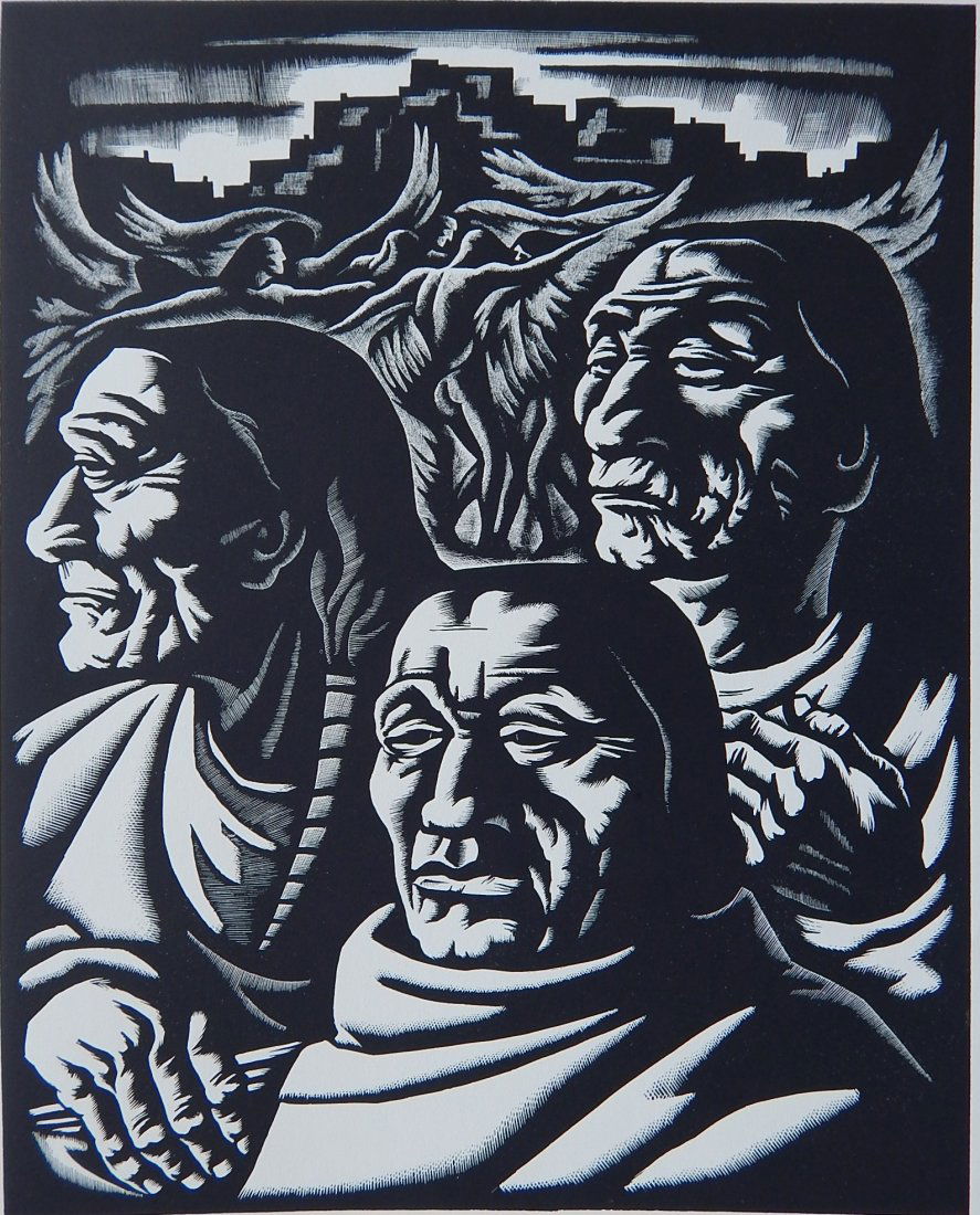 Howard Cook woodcut (1 of 4)