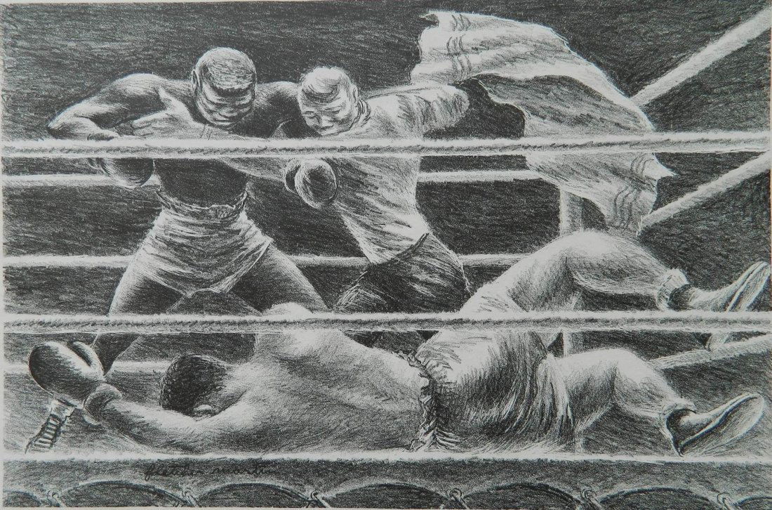 Fletcher Martin lithograph: Fletcher Martin (American 1904-1979)- ''Lullaby'' (AAA/Czestochowski 1944.050)- lithograph, 1944, signed in pencil, edition of 250, very good condition. 8 x 11 3/4''