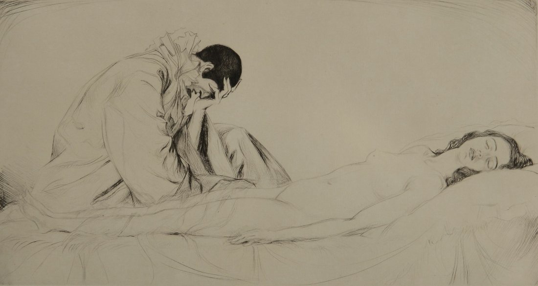 Albert Sterner etching (1 of 4)