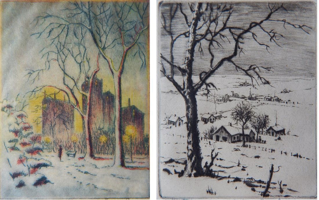 James Swann 1 drypoint and 1 etching (1 of 8)