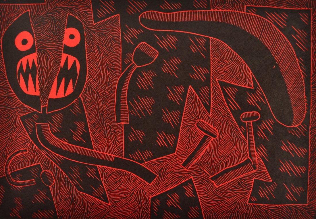 Marvin Jones woodcut (1 of 4)