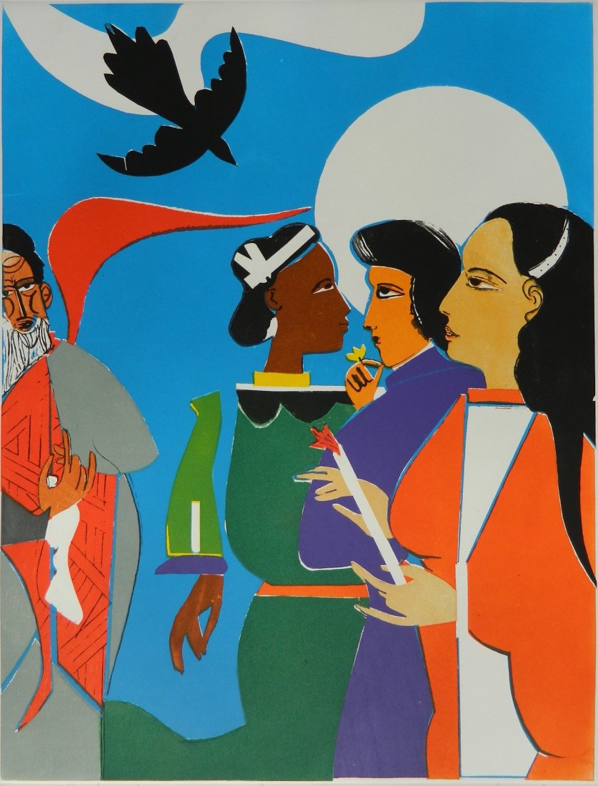 Romare Bearden etching in colors (1 of 4)