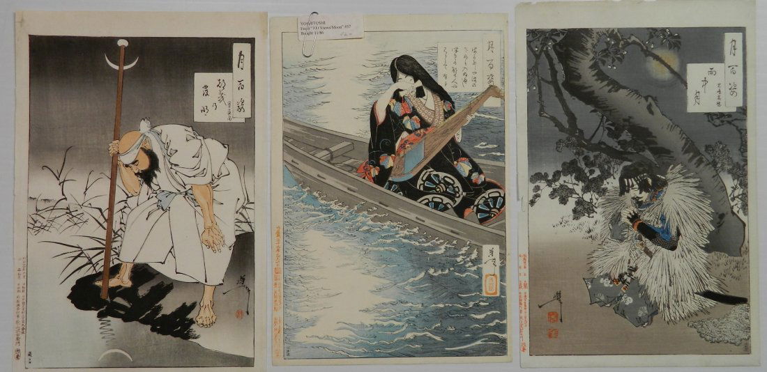 Yoshitoshi Tsukioka 3 woodblocks (1 of 10)
