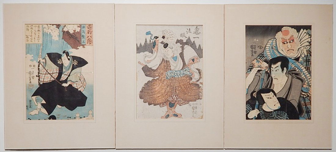 Kuniyoshi Utagawa 3 woodblocks (1 of 7)