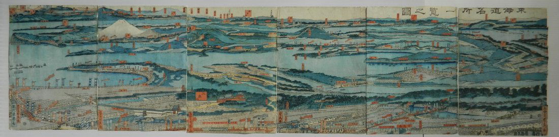 Sadahide Utagawa hexaptych woodblocks (1 of 9)