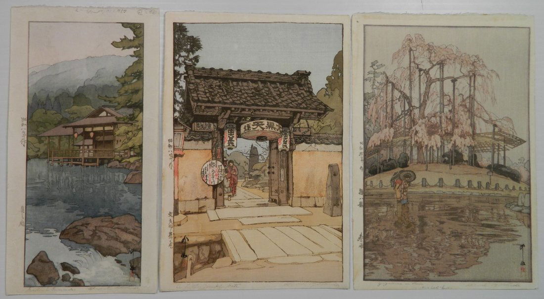 Hiroshi Yoshida 3 woodblocks (1 of 10)