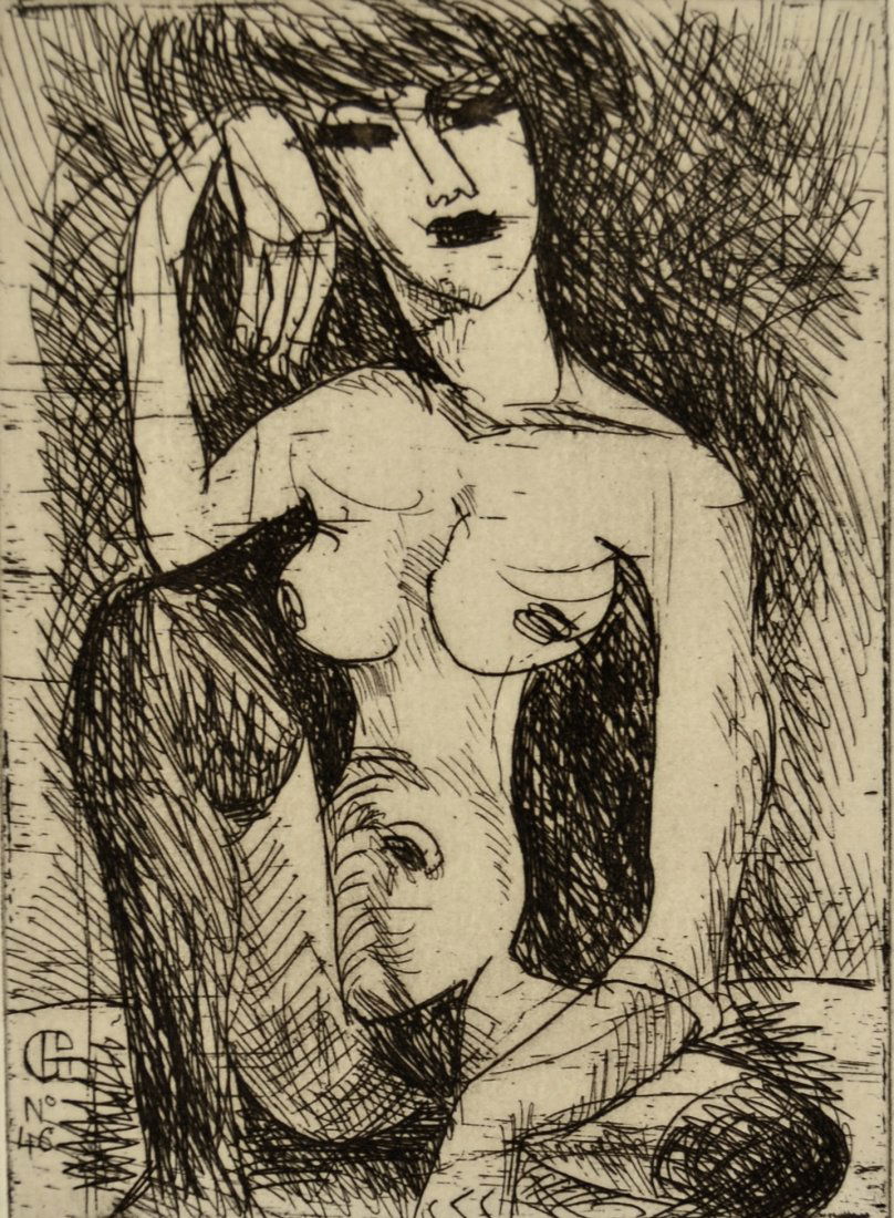 Marcel Gromaire etching (1 of 3)