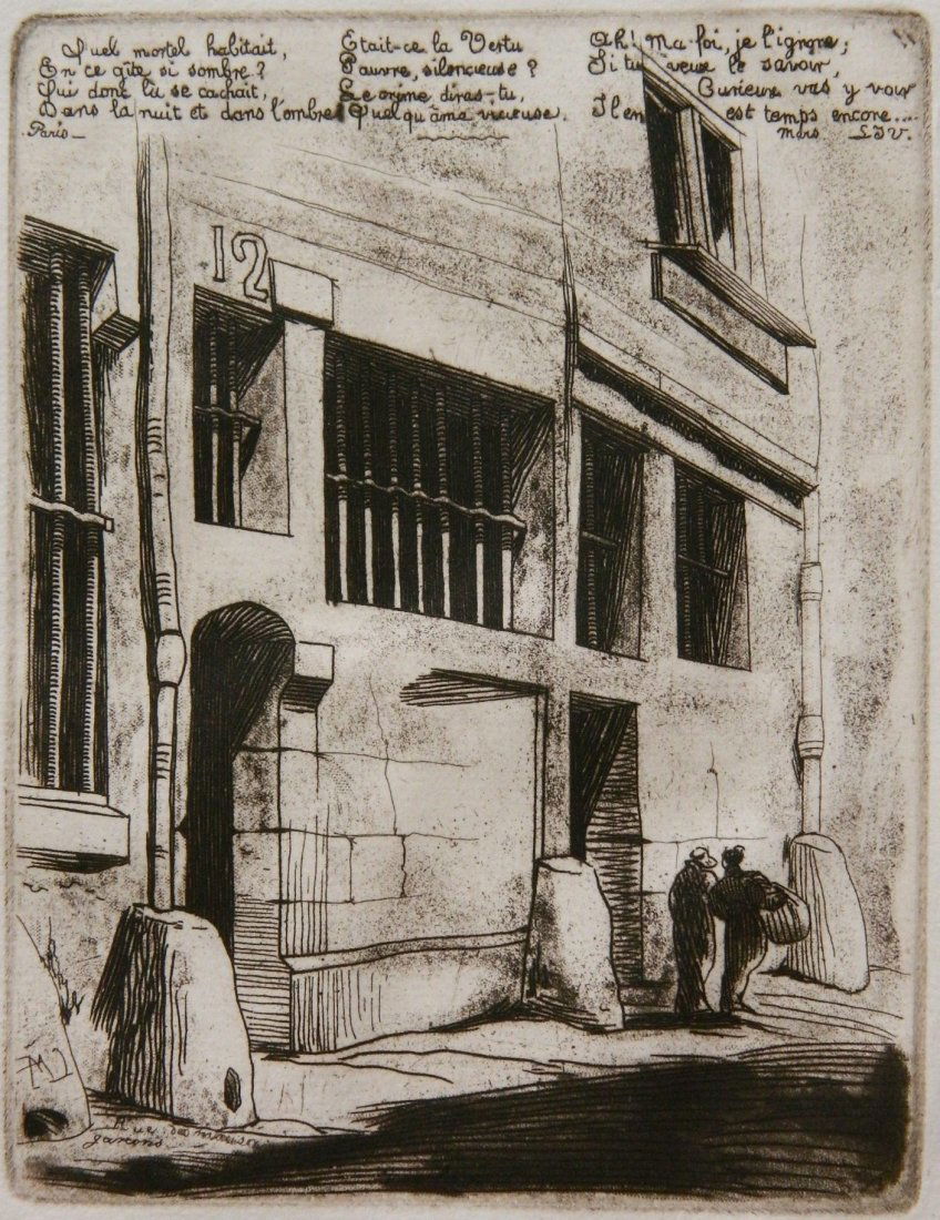 Charles Meryon etching (1 of 3)