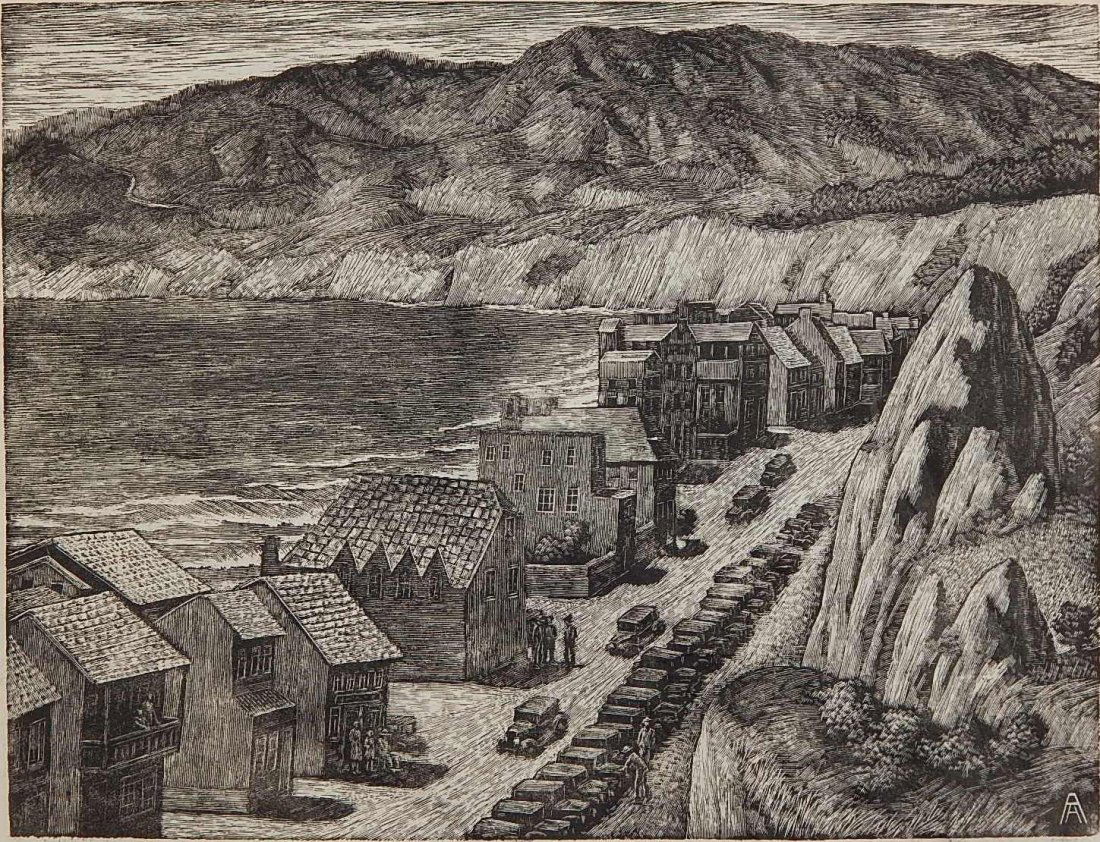 Albert Abramovitz wood engraving (1 of 4)