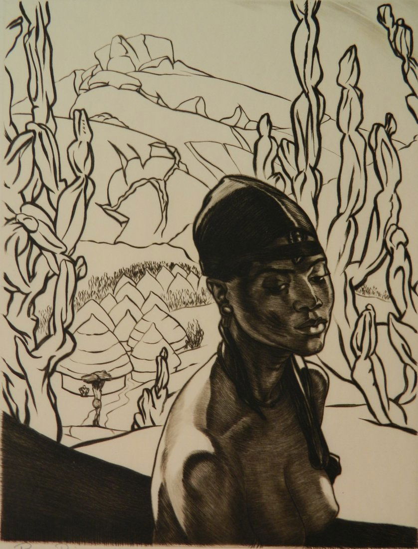 Cyrus LeRoy Baldridge drypoint (1 of 4)