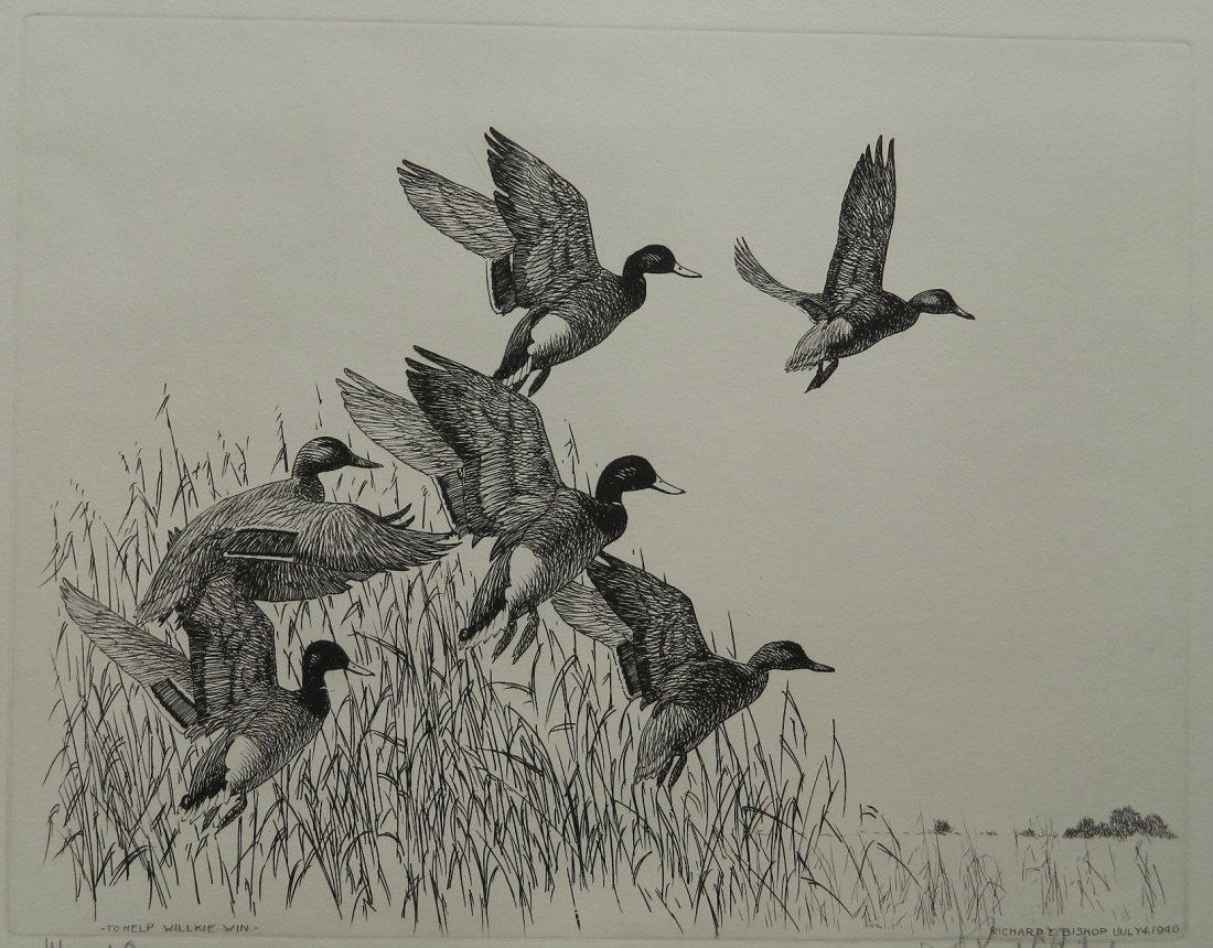 Richard E. Bishop etching and drypoint (1 of 4)